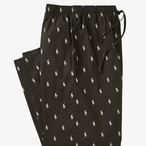 EUC Mens 1XT Polo Ralph Lauren Black Pajama Pants 100% Cotton